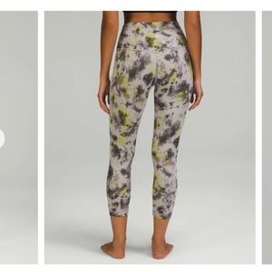 Lululemon Align High-Rise Crop 21" Radial Tie Dye Mauve Grey Multi